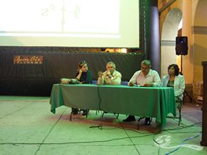El Director Albino Alvarez presentando su trabajo en la Ciudad de Cuautla